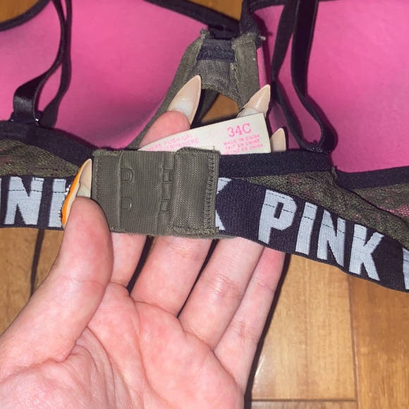 LIKE NEW- WEAR EVERYWHERE PUSH UP BRA - VICTORIAS SECRET PINK SIZE 34C - Picture 4 of 6